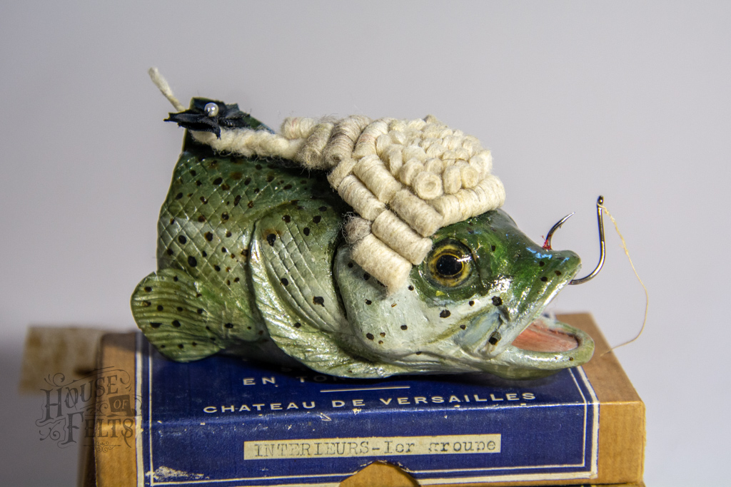 Mixed Media Fish Sculpture by Wildlife Artist Malachai Cribdon, based on the story of Who Killed Cock Robin