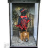 Needle Felted Beefeater Raven in Glass Case for the Raven Master at the Tower of London