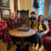 delivering my needle felted raven sculpture to the Tower of London inside the keys pub